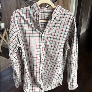Old Navy Red and Blue Casual Button Down Shirt